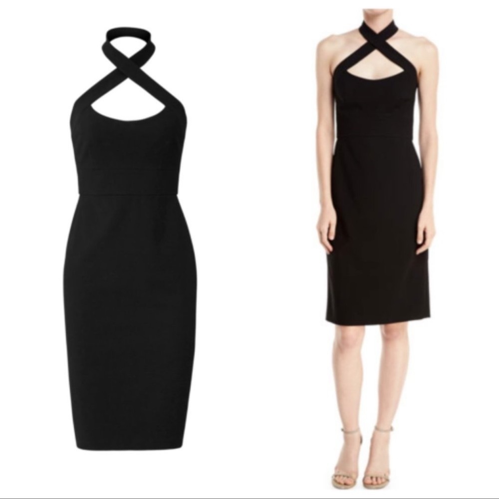 Jill Jill Stuart Black bodycon Halter Dress size 0